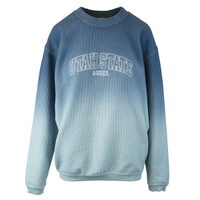 women's utah state aggies ombre corded crew sweatshirt